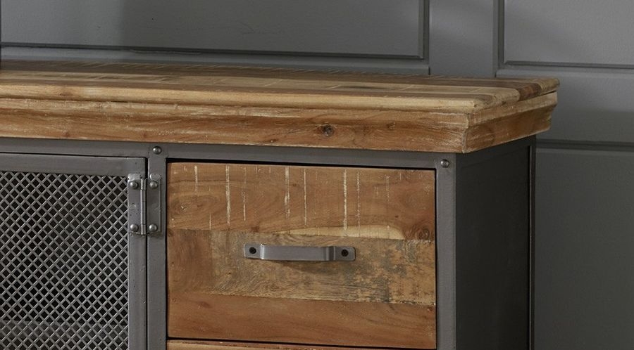 Jammu Industrial 125cm Medium Sideboard - 2 Doors