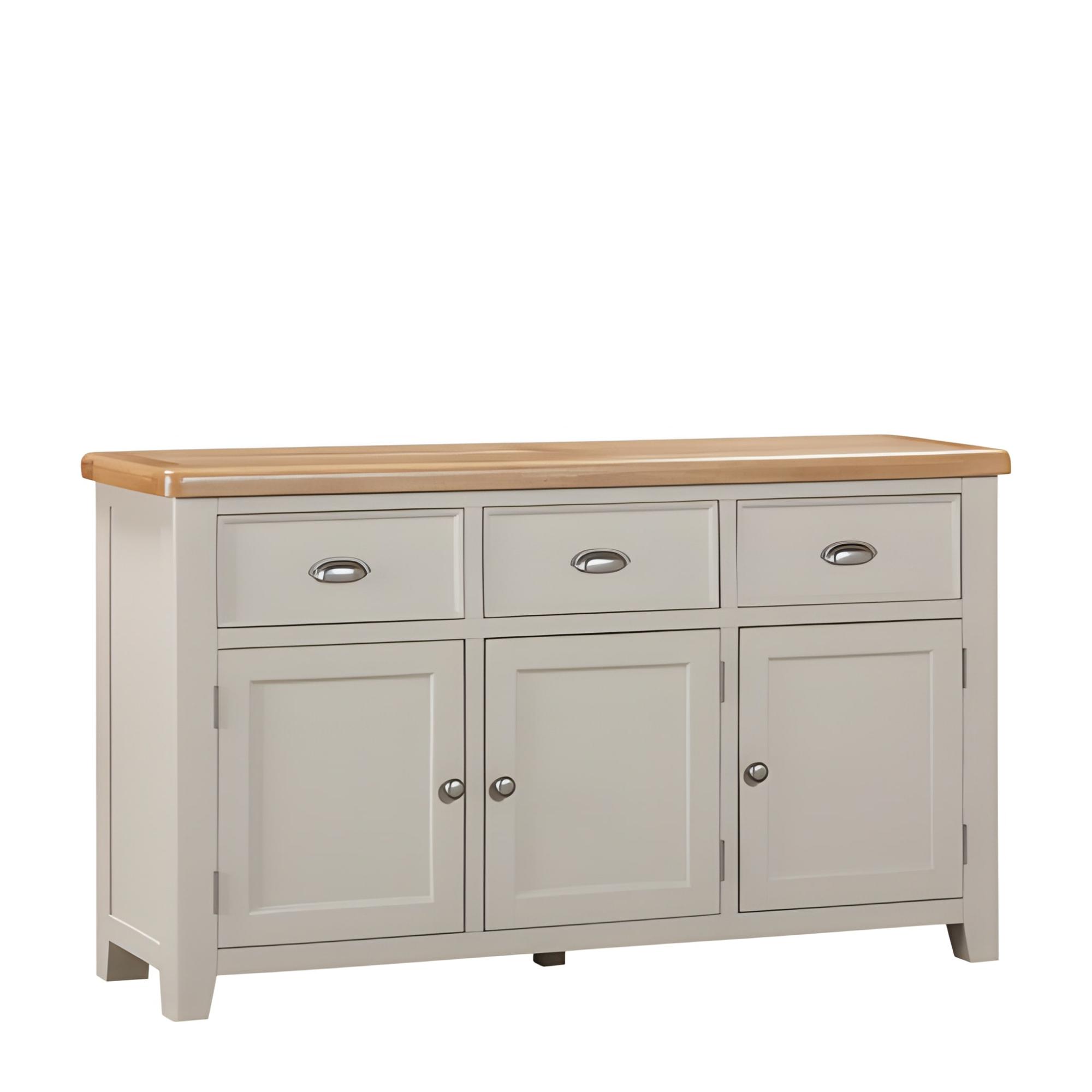 Janelle Sideboard - 3 Door - Medium - 150cm - Oak and Grey