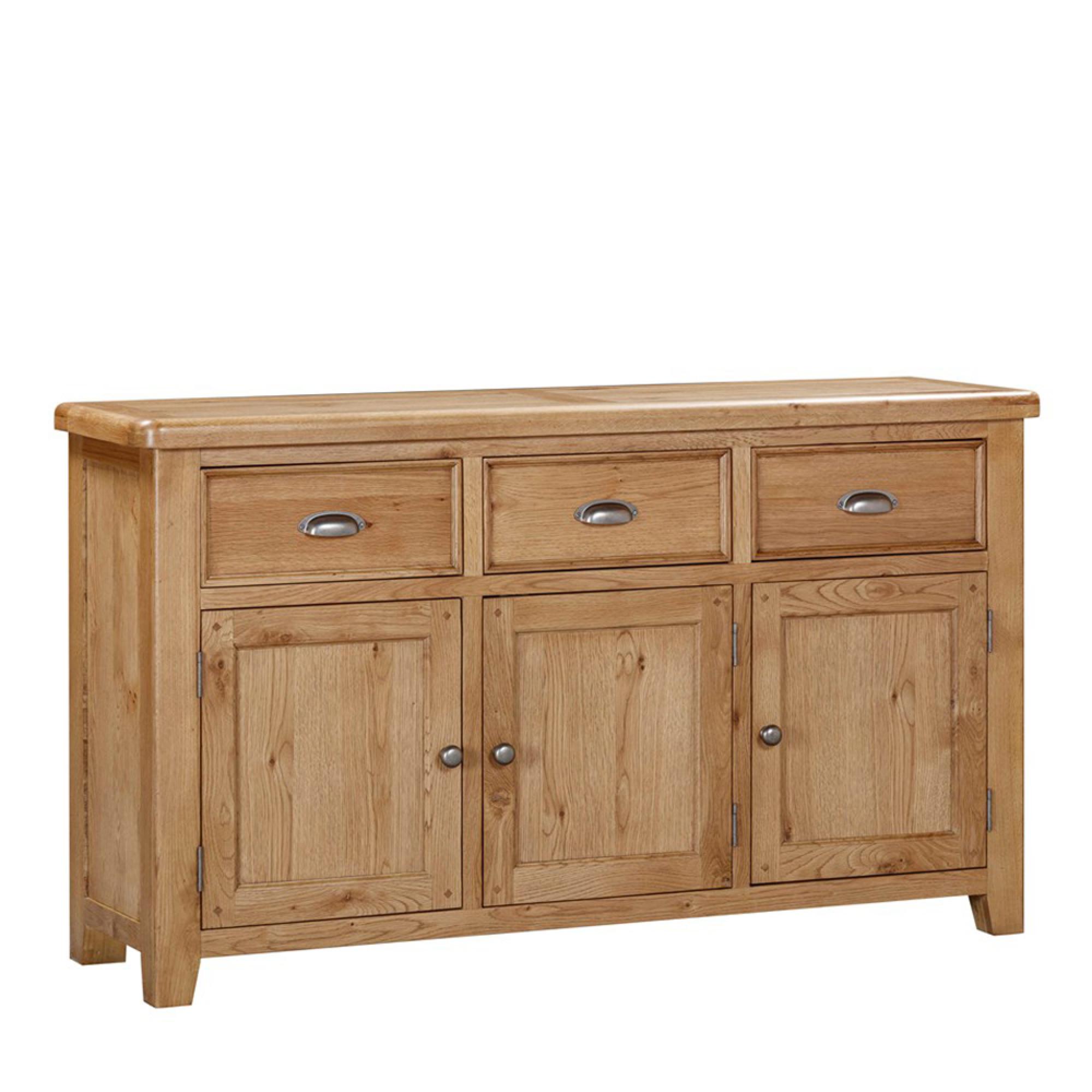 Janelle Sideboard - 3 Door - Medium - 150cm - Rustic Oak