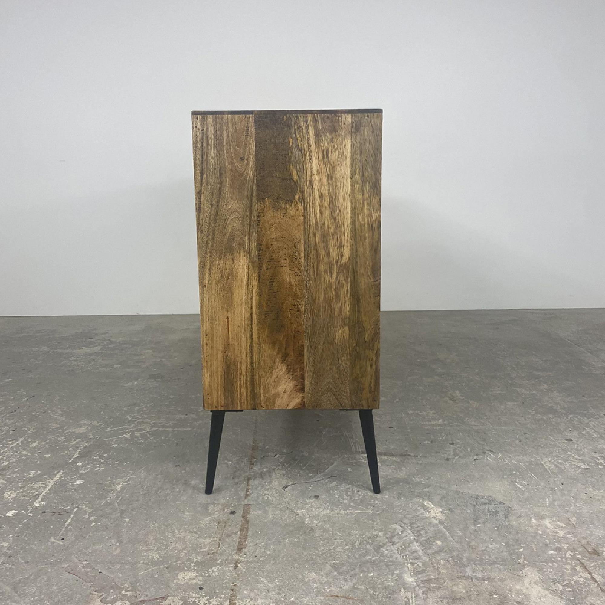 Juan Butterfly Parquet Sheesham Wood 3 Door Large Sideboard - 170cm