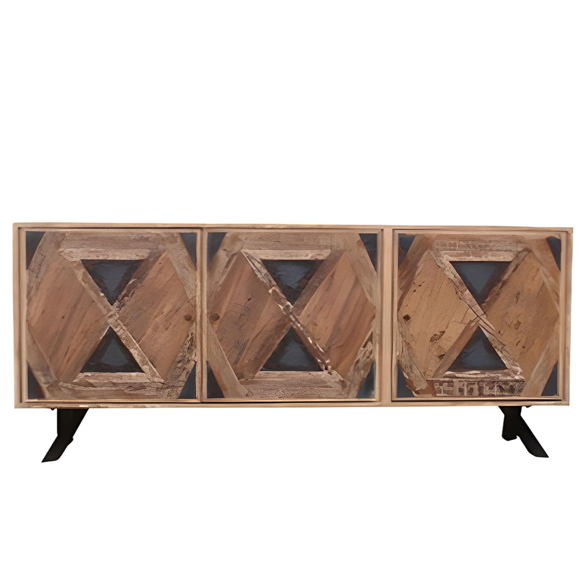 Juan Keruz Acacia Wood 3 Door Large Sideboard - 170cm