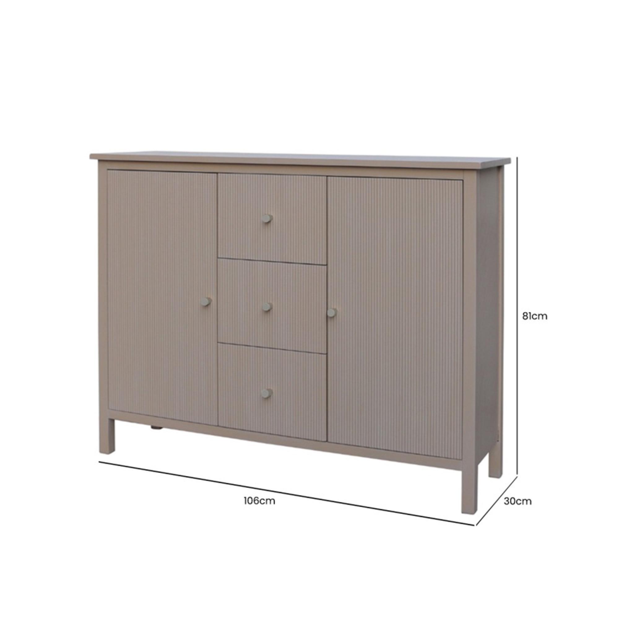 Lindon Sideboard - 2 Door - Small - Taupe - 106cm