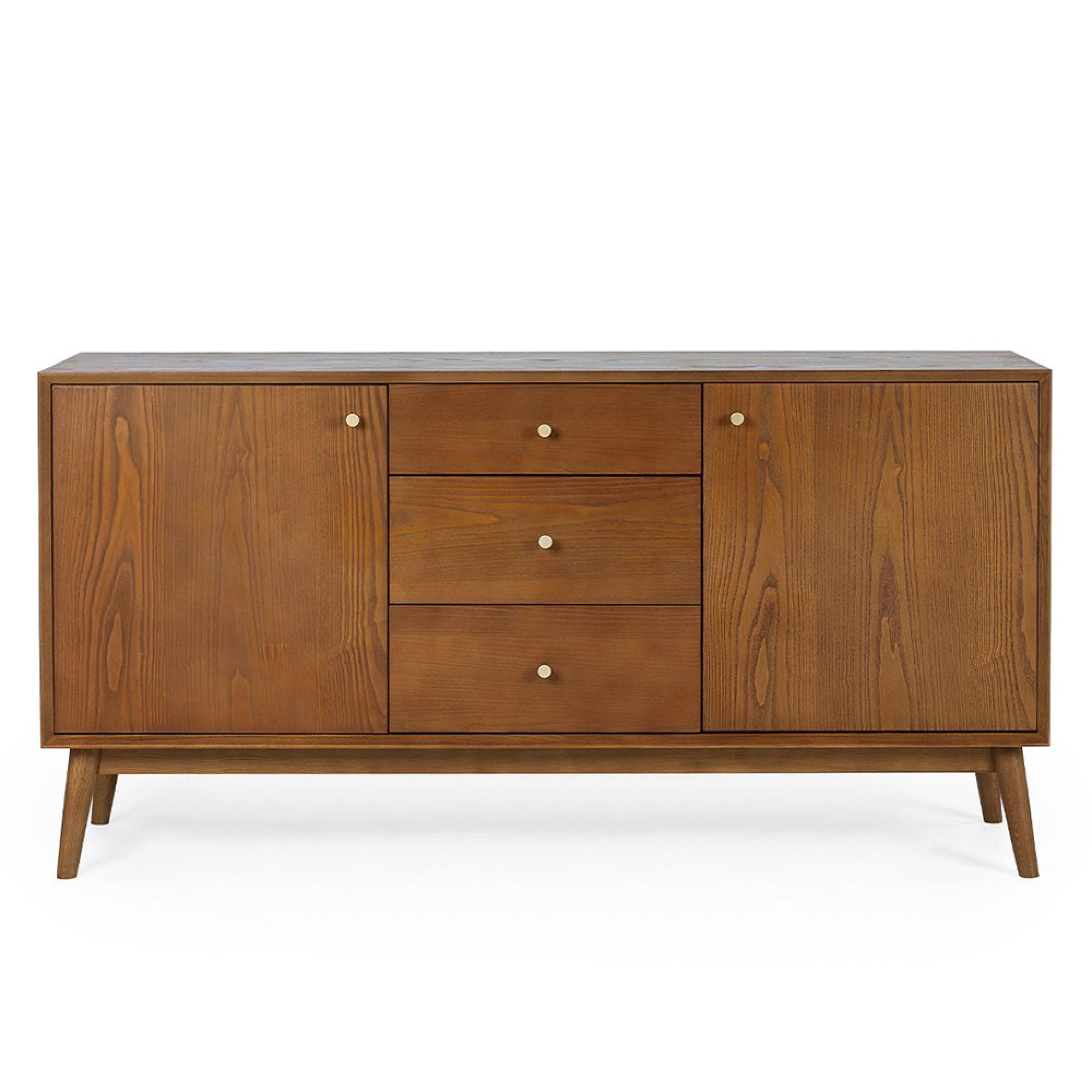 Lowry Sideboard - 150cm - Medium - 2 Door - Cherry Wood - Retro Style