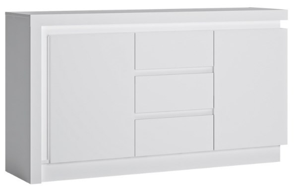 Lyon White Gloss 2 Door Medium Sideboard