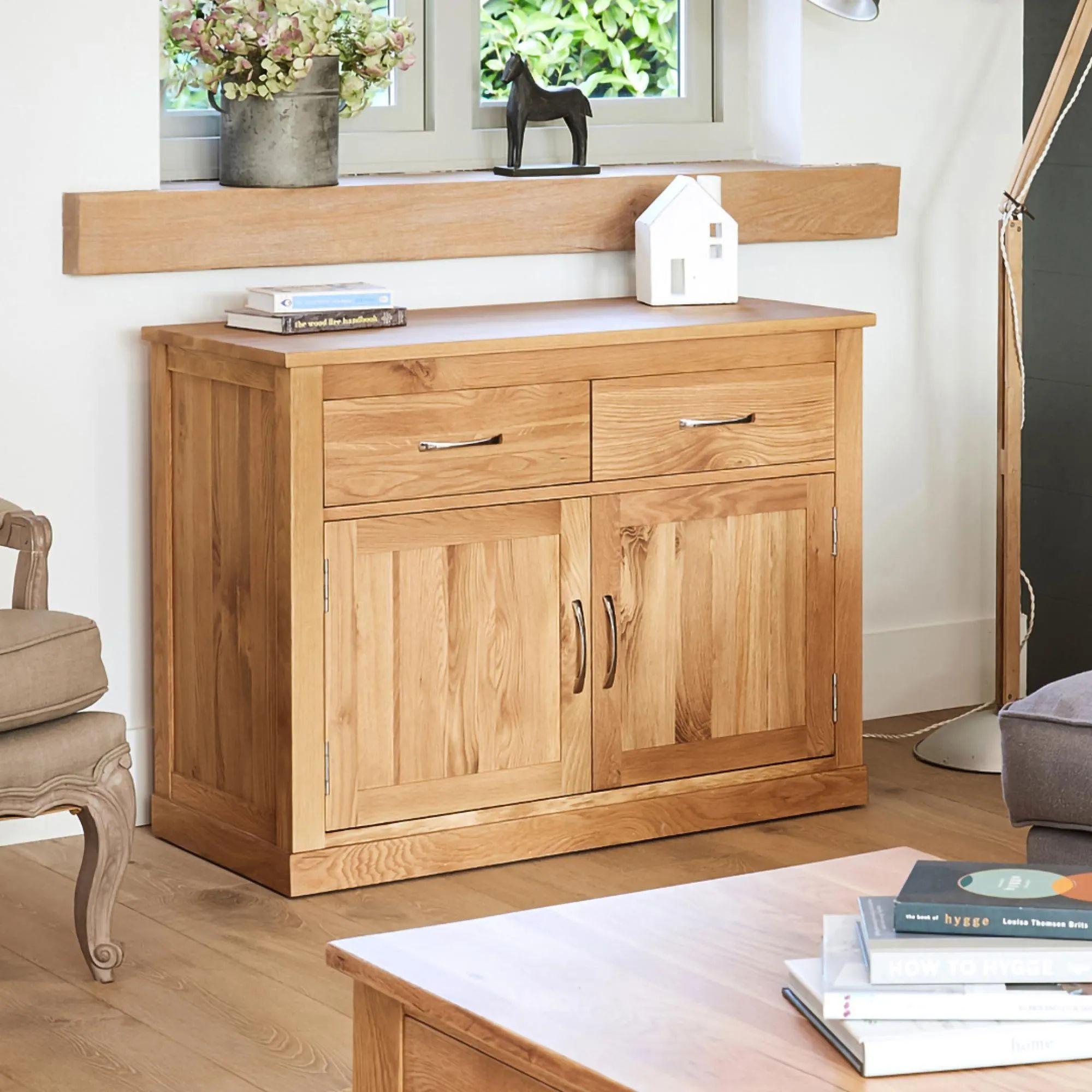 Martin Oak Narrow Small Sideboard