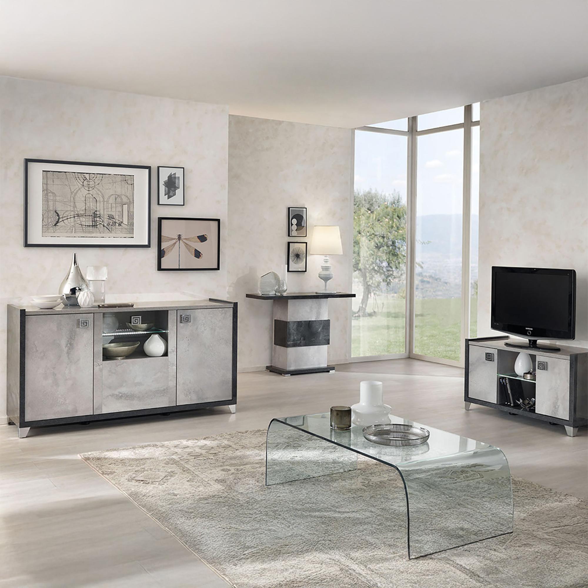 Milo Grey 160cm Large 3 Door Sideboard
