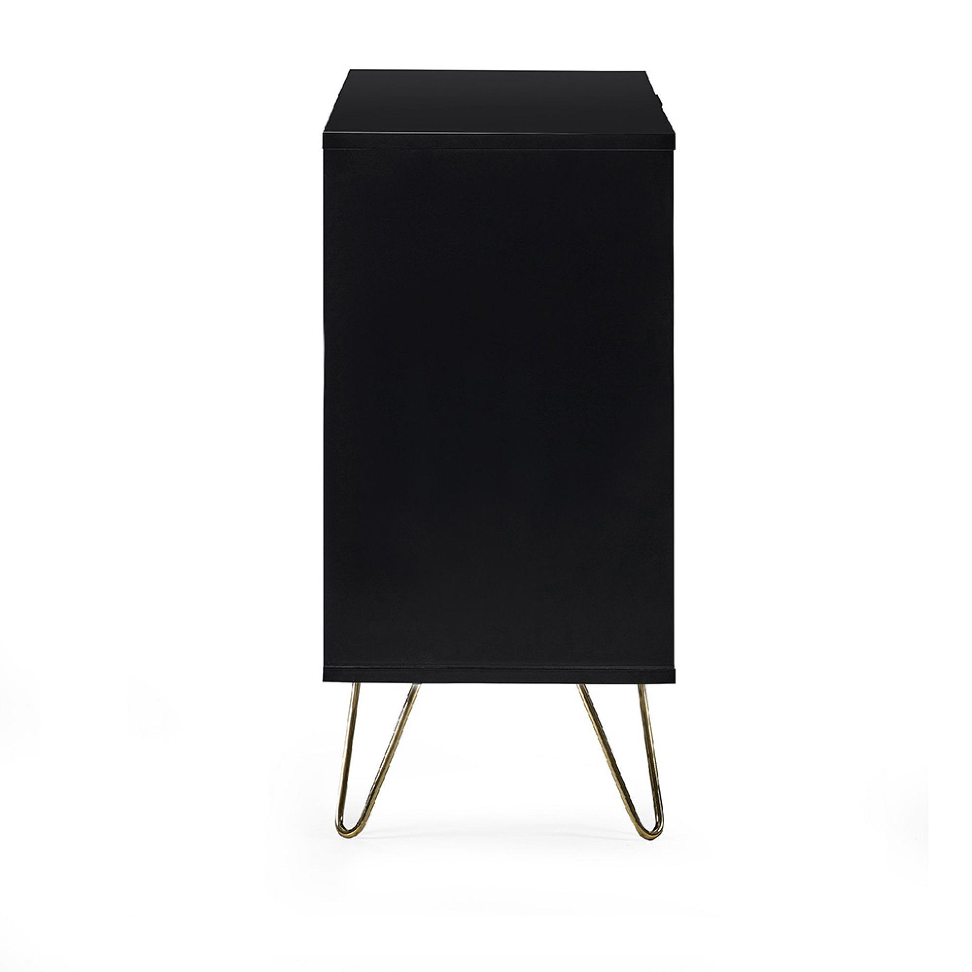 Murano Sideboard - Small - 2 Door - Ribbed - Black