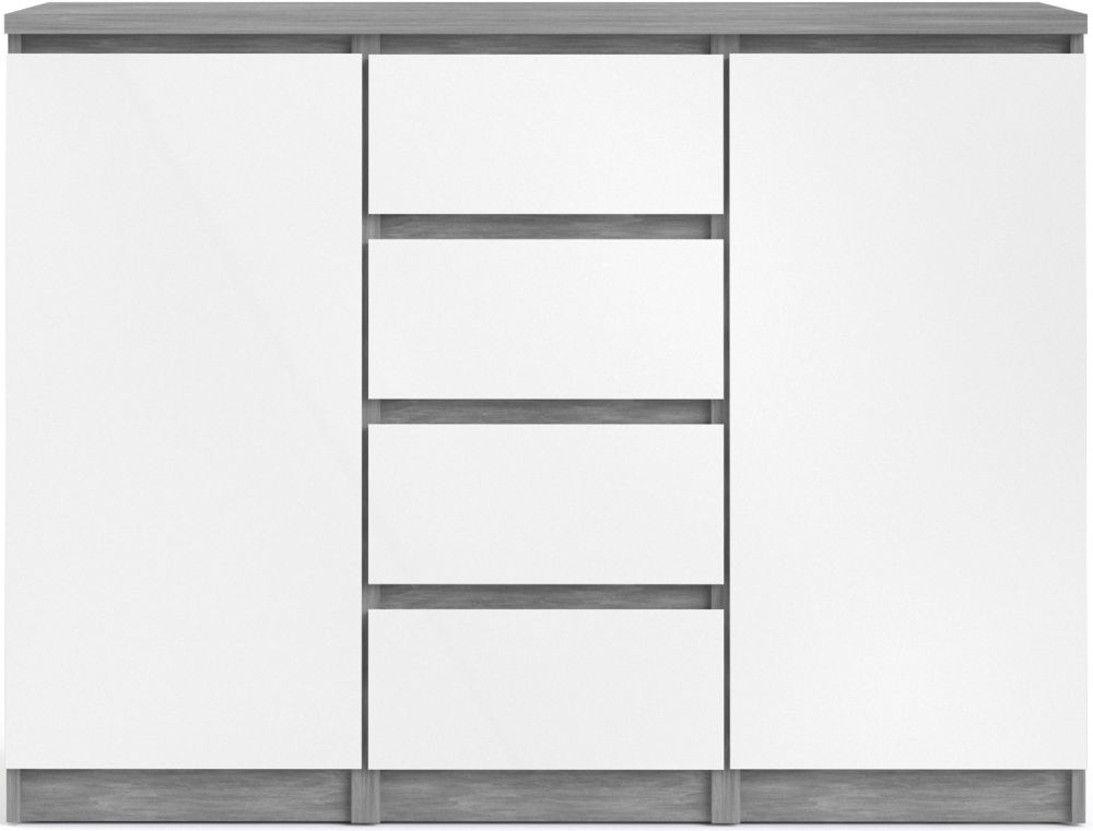 Naia Grey Concrete Effect Small Sideboard - 2 Doors