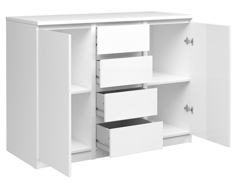 Naia White Gloss 2 Door Small Sideboard