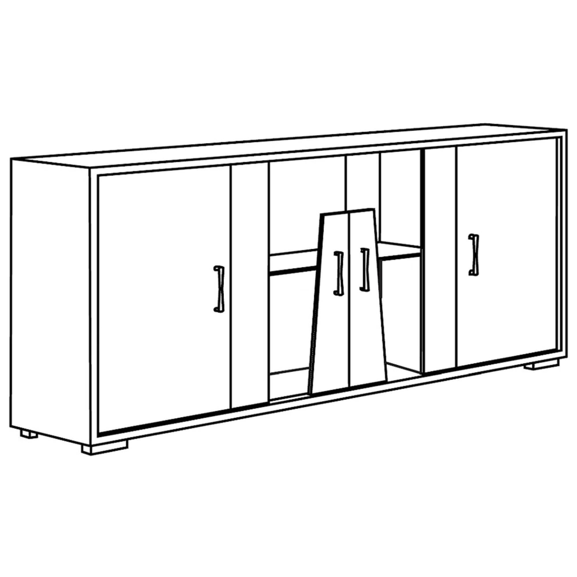 Naro Extra Large 4 Door Sideboard