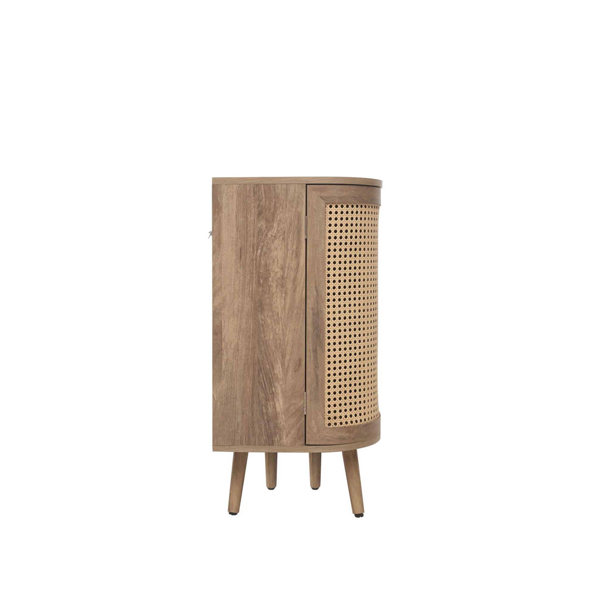 Noah Small Sideboard - 100cm - 2 Door - Oak and Rattan