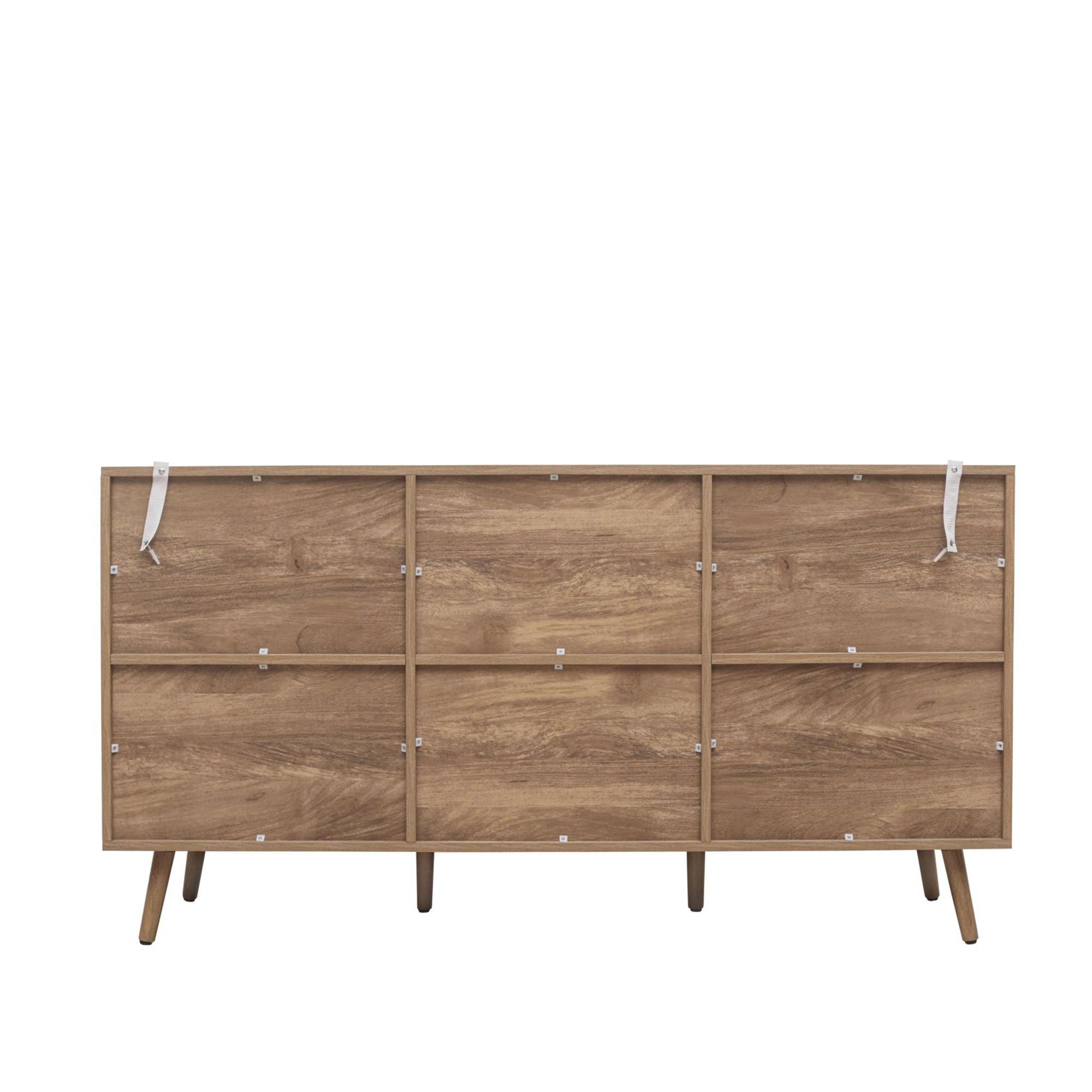 Noah Medium Sideboard - 150cm - 3 Door - Oak and Rattan