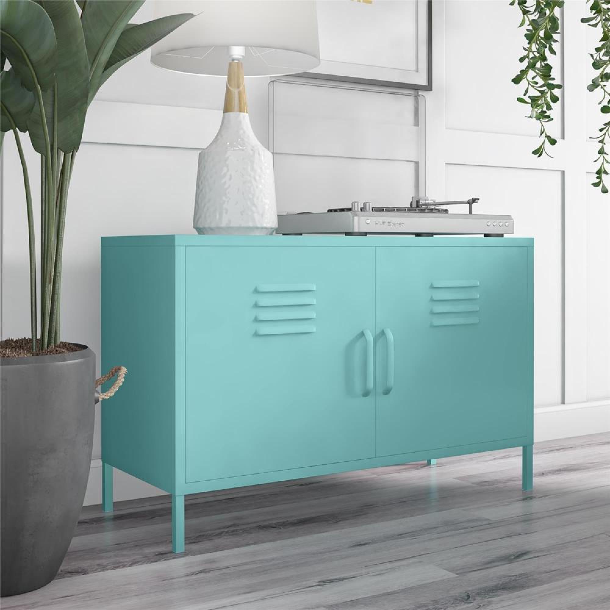Novogratz Cache Accent Sideboard - Mint Locker - 2 Doors - 4012811COMNUK