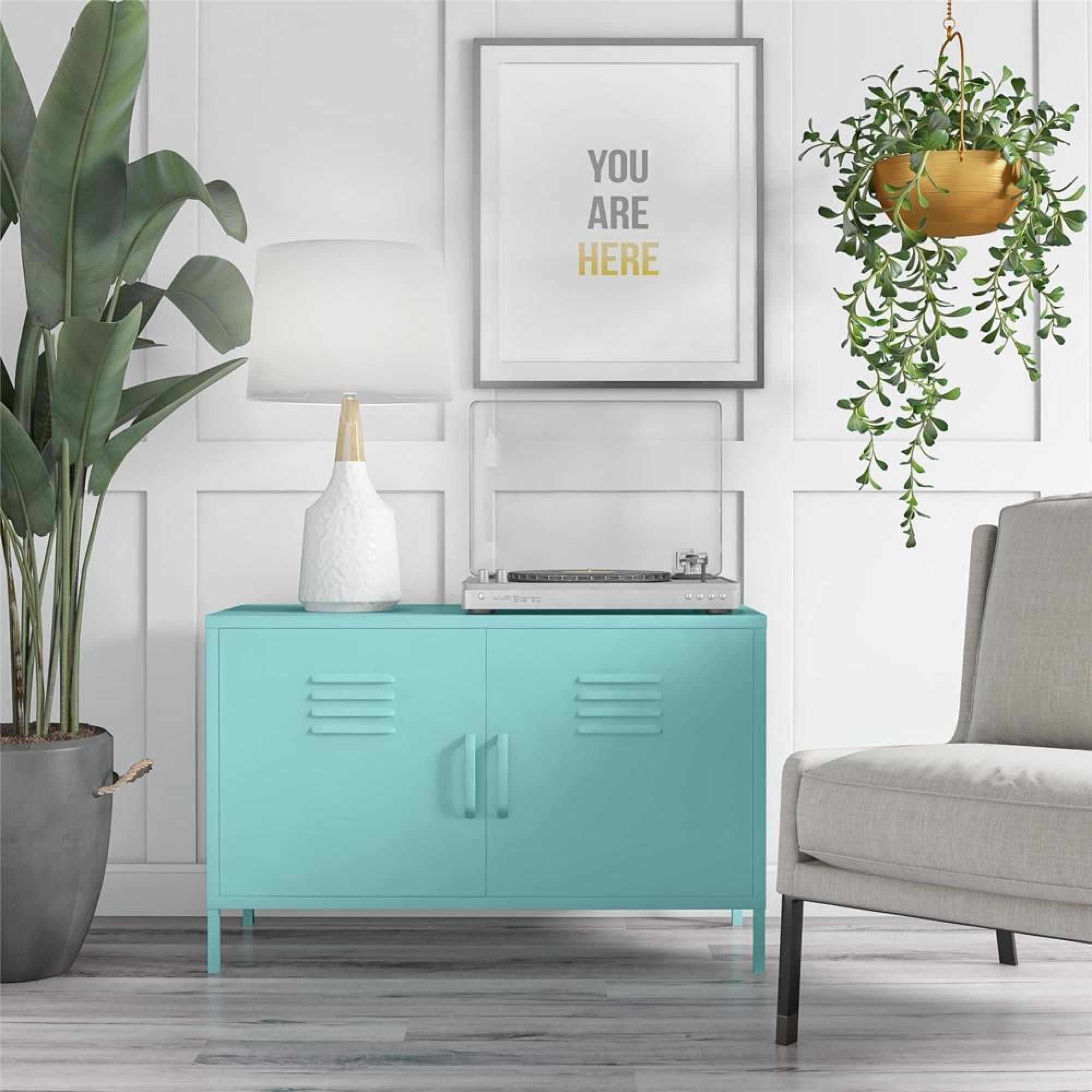 Novogratz Cache Accent Sideboard - Mint Locker - 2 Doors - 4012811COMNUK