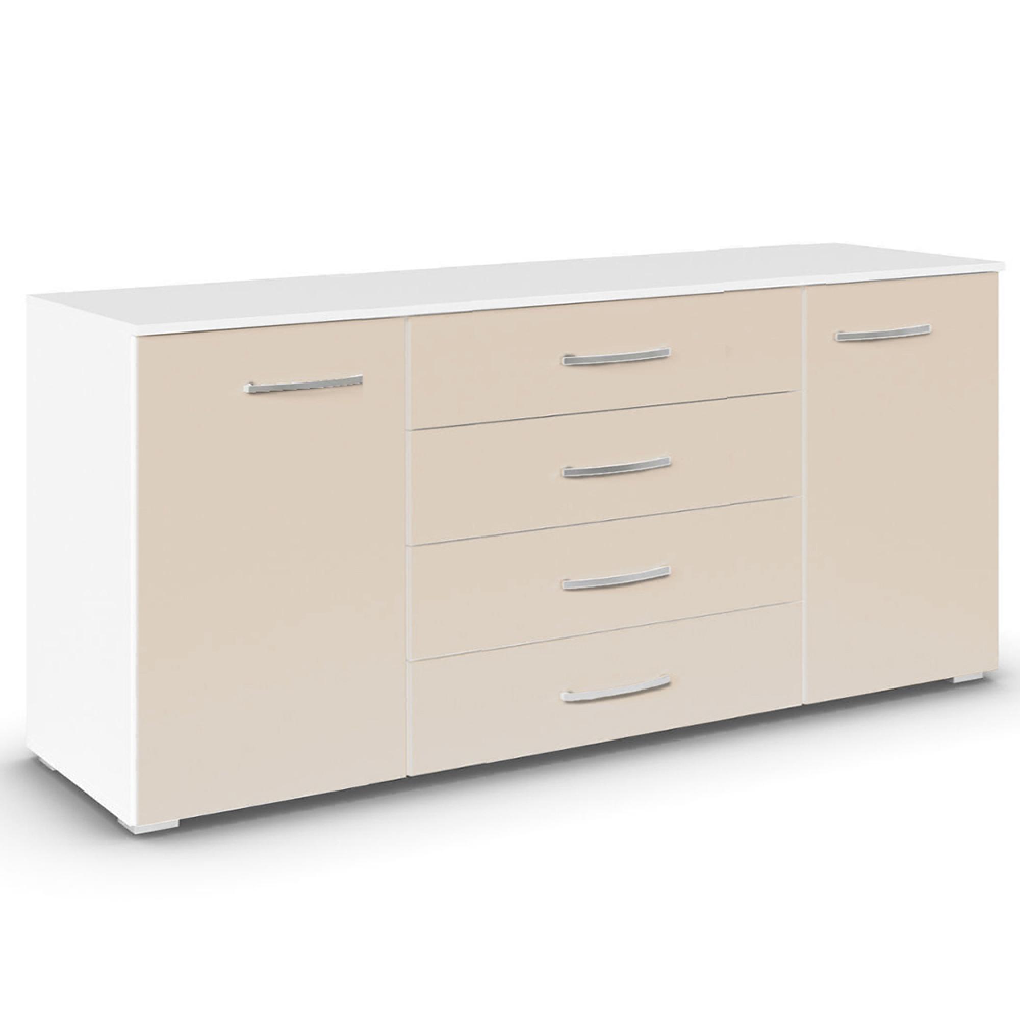 Rauch Aditio 2 Door Large Sideboard - 160cm - Alpine White and Champagne