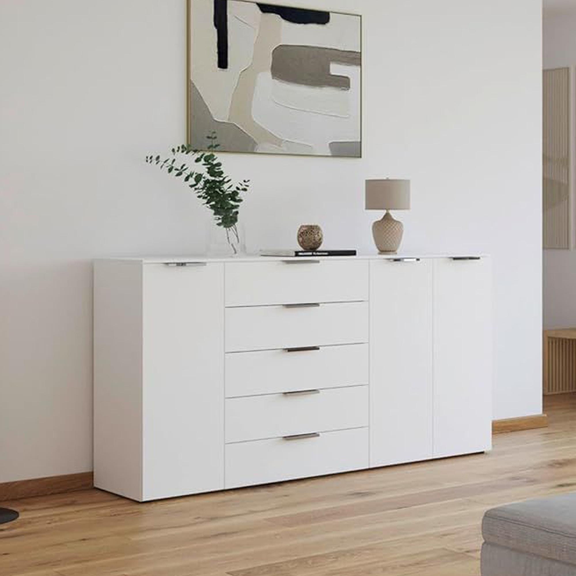 Rauch Flipp 3 Door Sideboard with Adjustable Height - 199cm - Alpine White