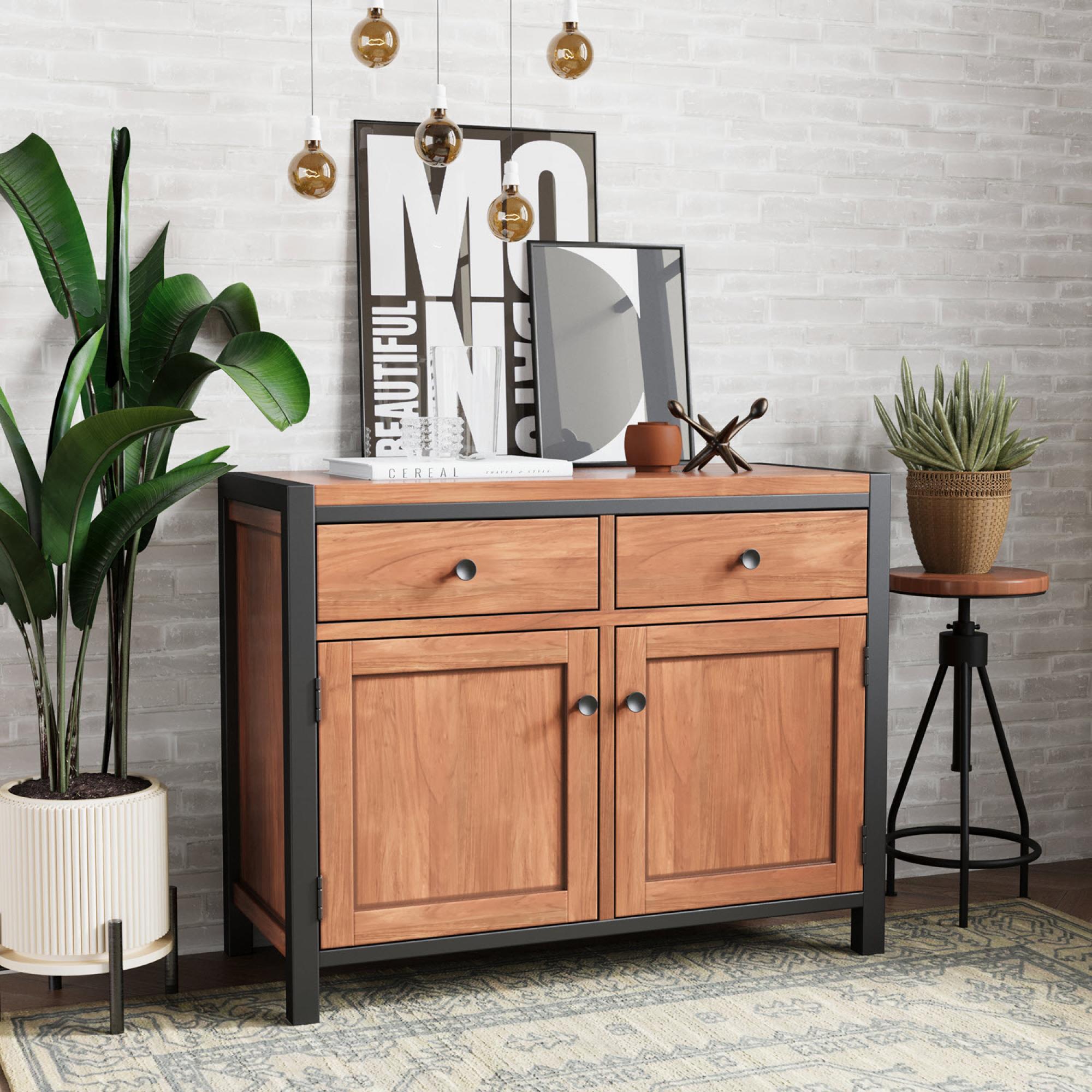Rayne Acacia 100cm Small 2 Door Sideboard