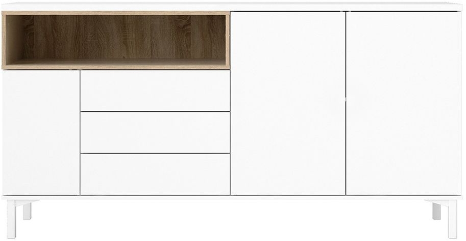 Roomers White Extra Large Sideboard - 3 Doors