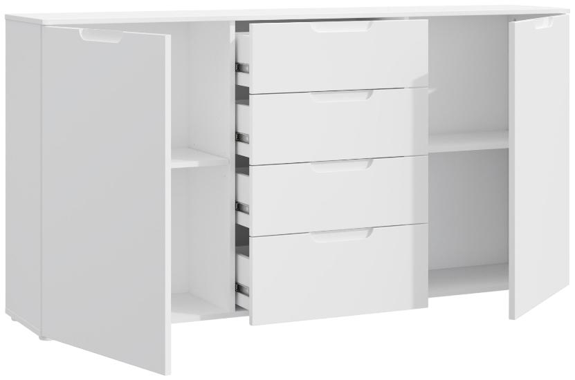 Sienna White Gloss 2 Door Large Sideboard