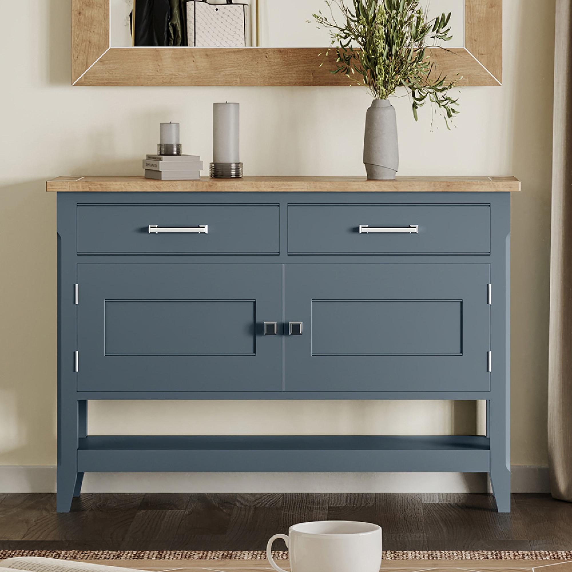 Stafford Blue 120cm Small Sideboard - 2 Doors