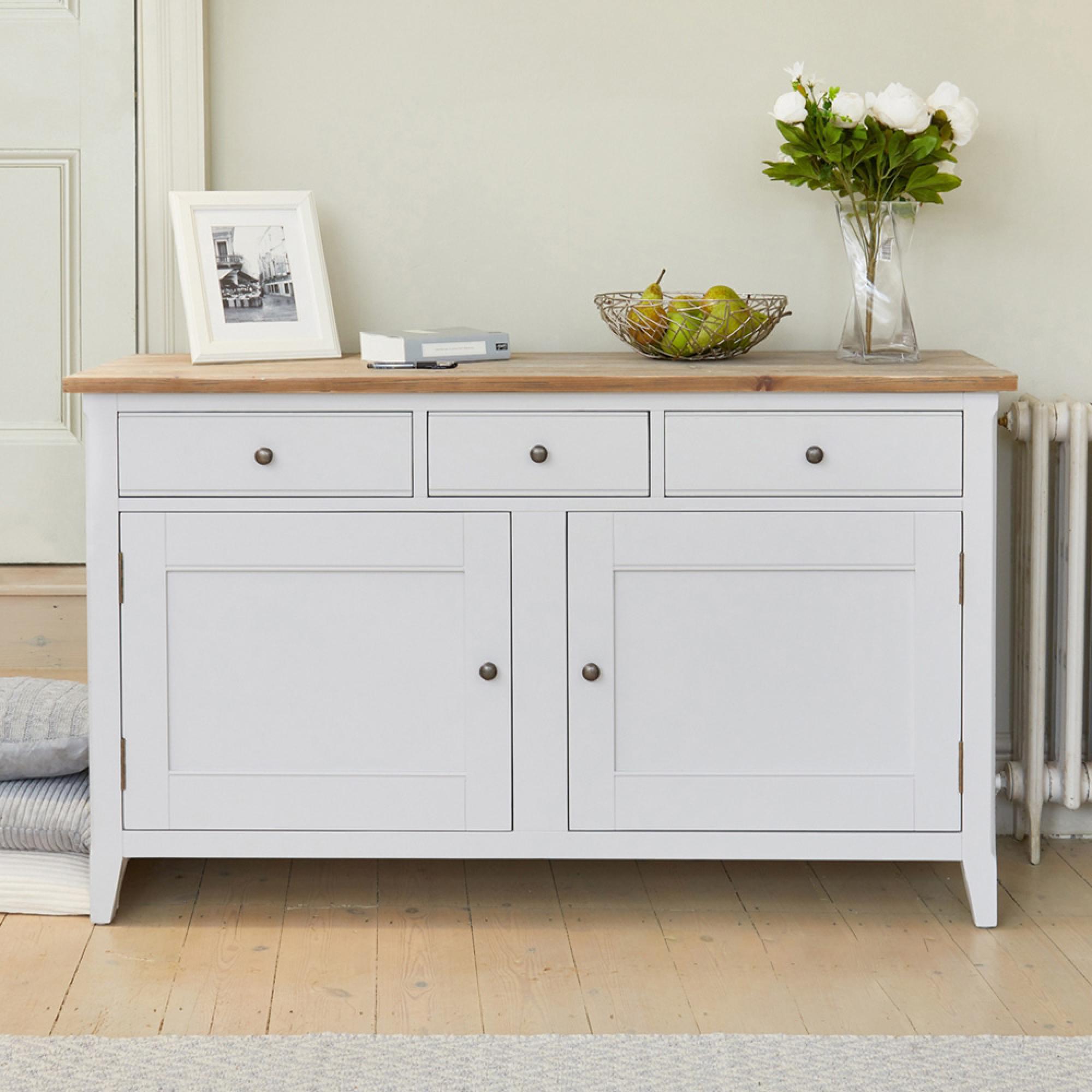 Stafford Grey Painted 2 Door 3 Drawer Sideboard