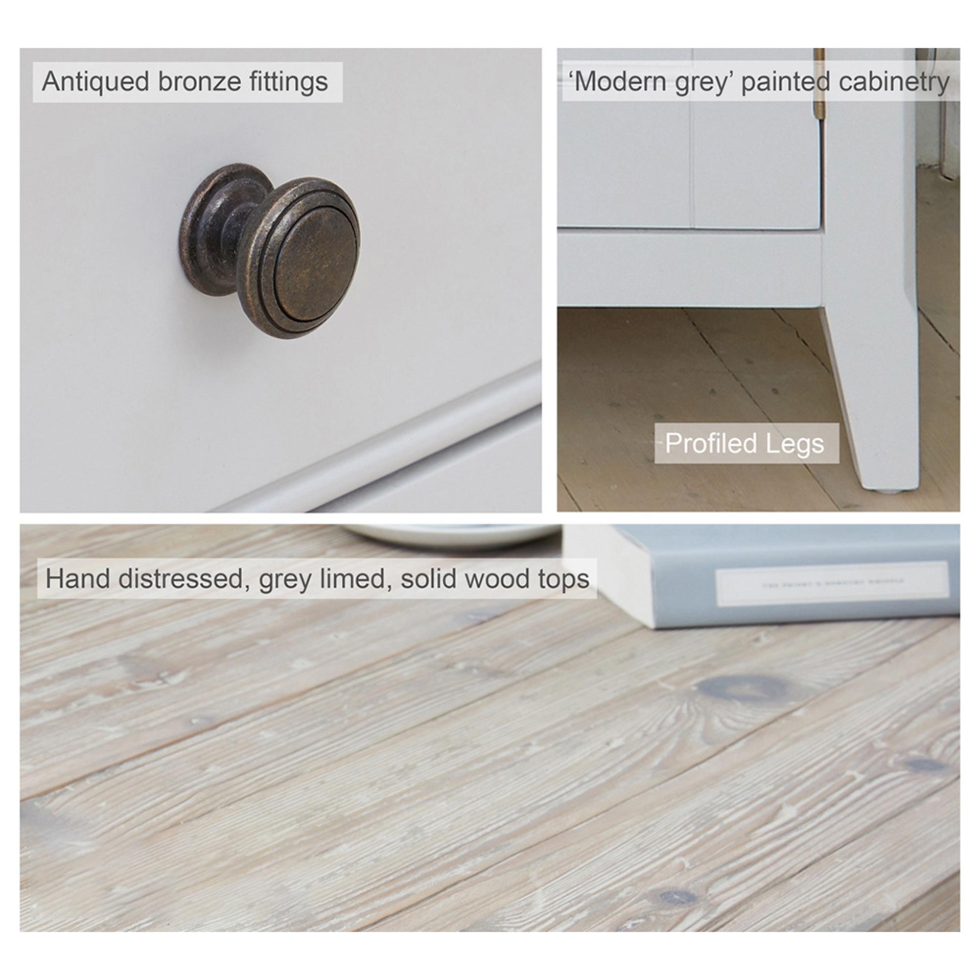 Signature Grey Painted Sideboard - 7 Drawer