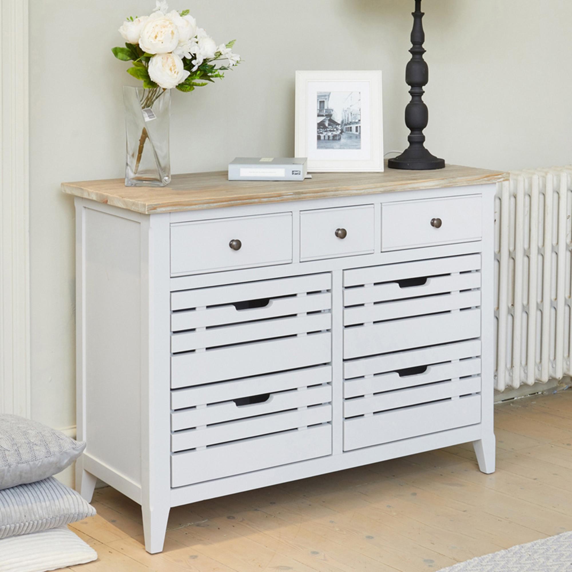 Signature Grey Painted Sideboard - 7 Drawer