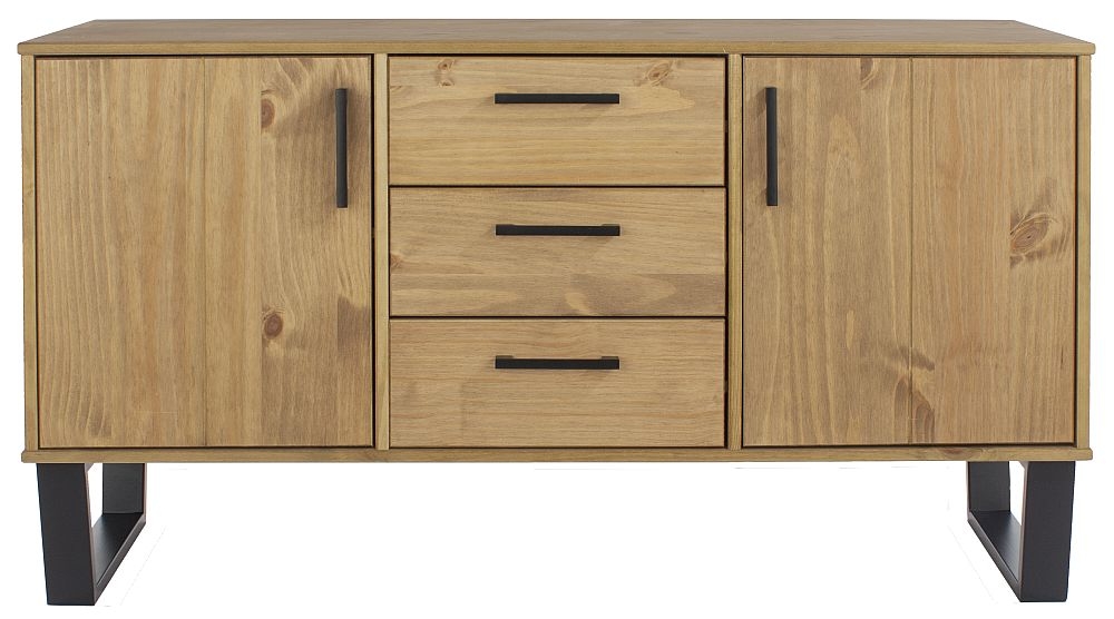 Texas Medium Sideboard - 2 Door - Industrial Style - Oak