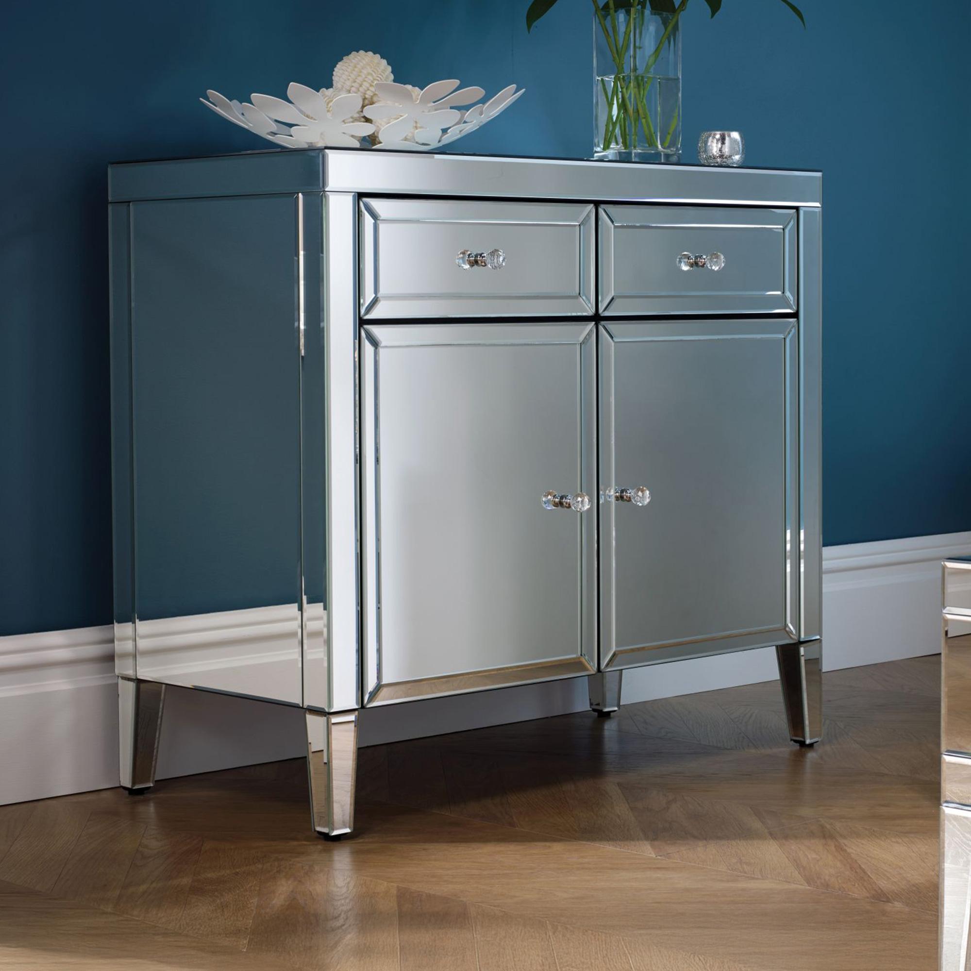 Valencia Small Sideboard - 90cm - 2 Door - Mirrored