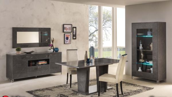 Vittoria Grey Italian 190cm Extra Large 4 Door Sideboard