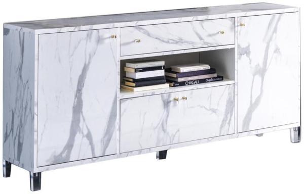 Vittoria White Italian 190cm Extra Large 4 Door Sideboard