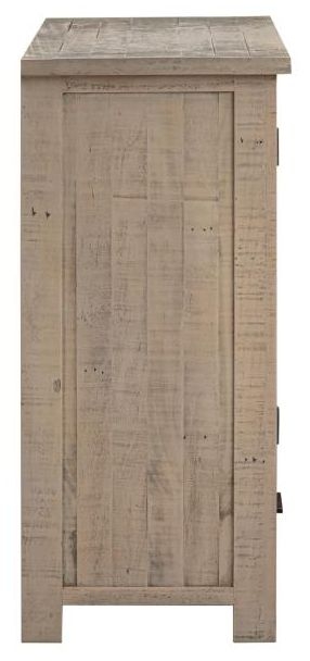 Washed Grey Reclaimed Pine 2 Door Small Sideboard - 95cm