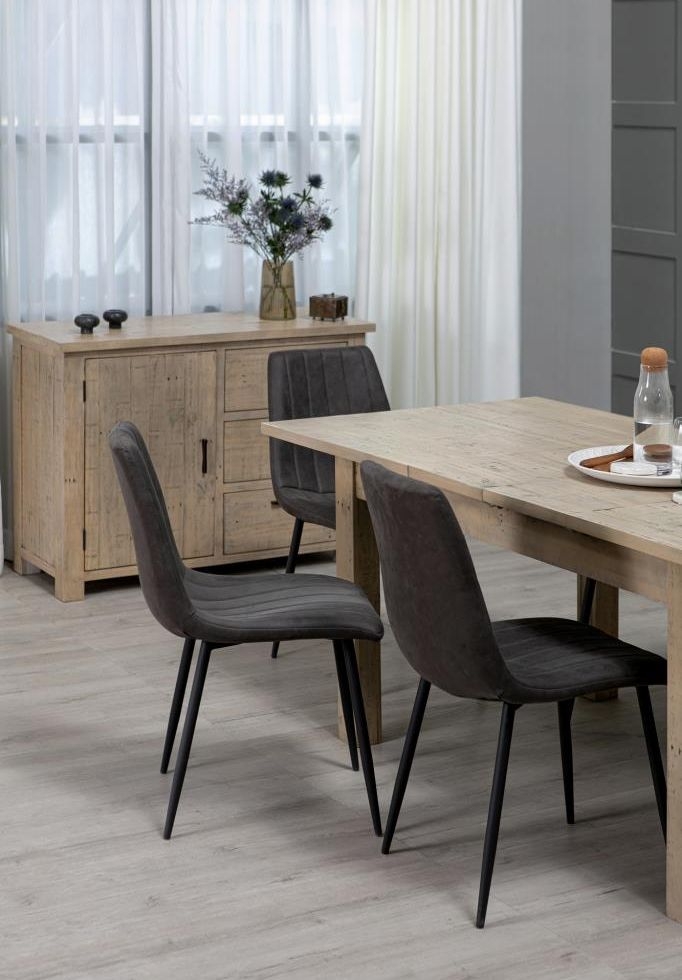 Washed Grey Reclaimed Pine Compact Sideboard