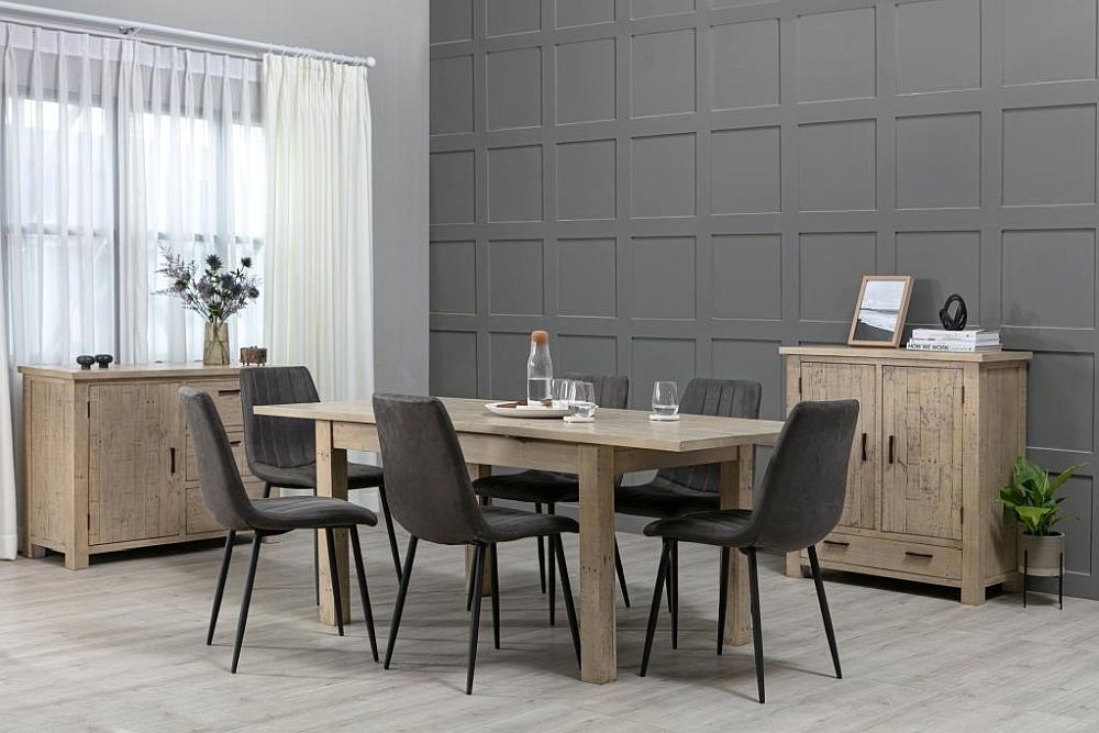 Washed Grey Reclaimed Pine Compact Sideboard