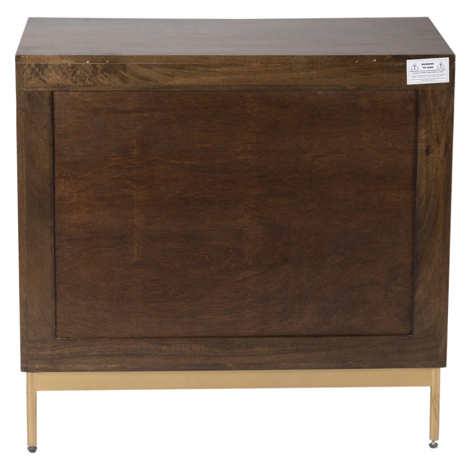 Zaine Walnut 80cm Small Sideboard - 2 Doors