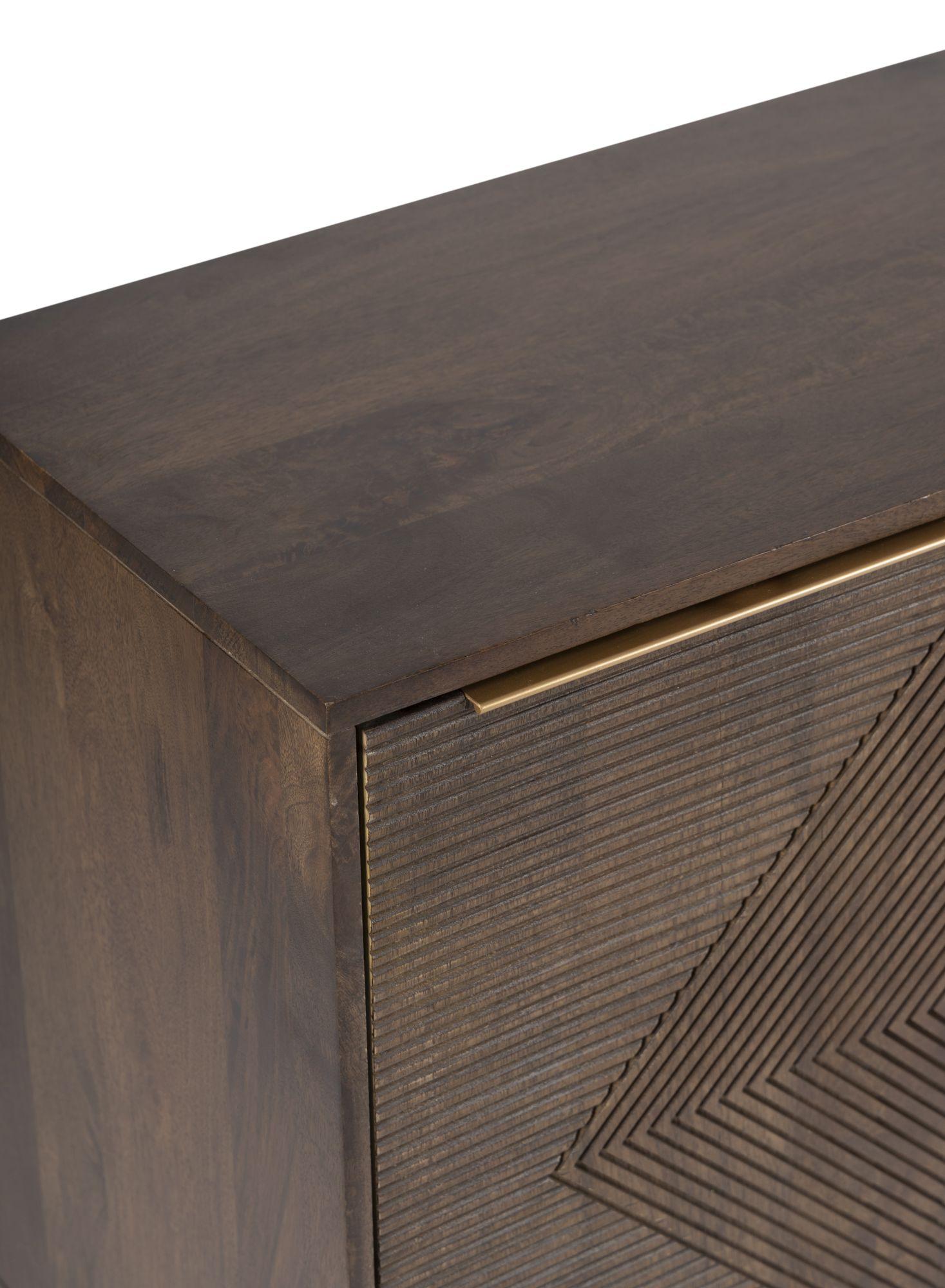 Zaine Walnut 80cm Small Sideboard - 2 Doors