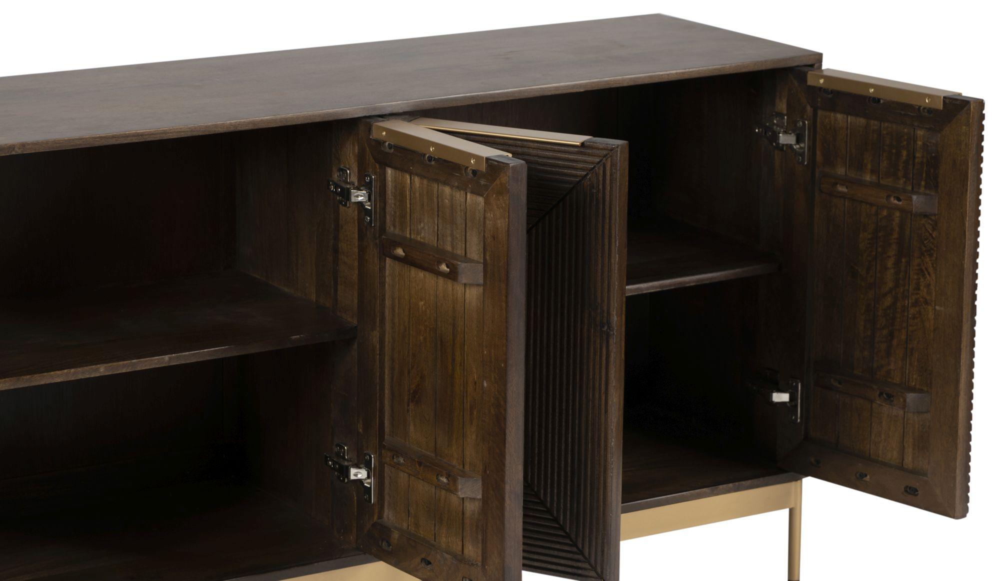 Zaine Walnut Medium 4 Door Sideboard