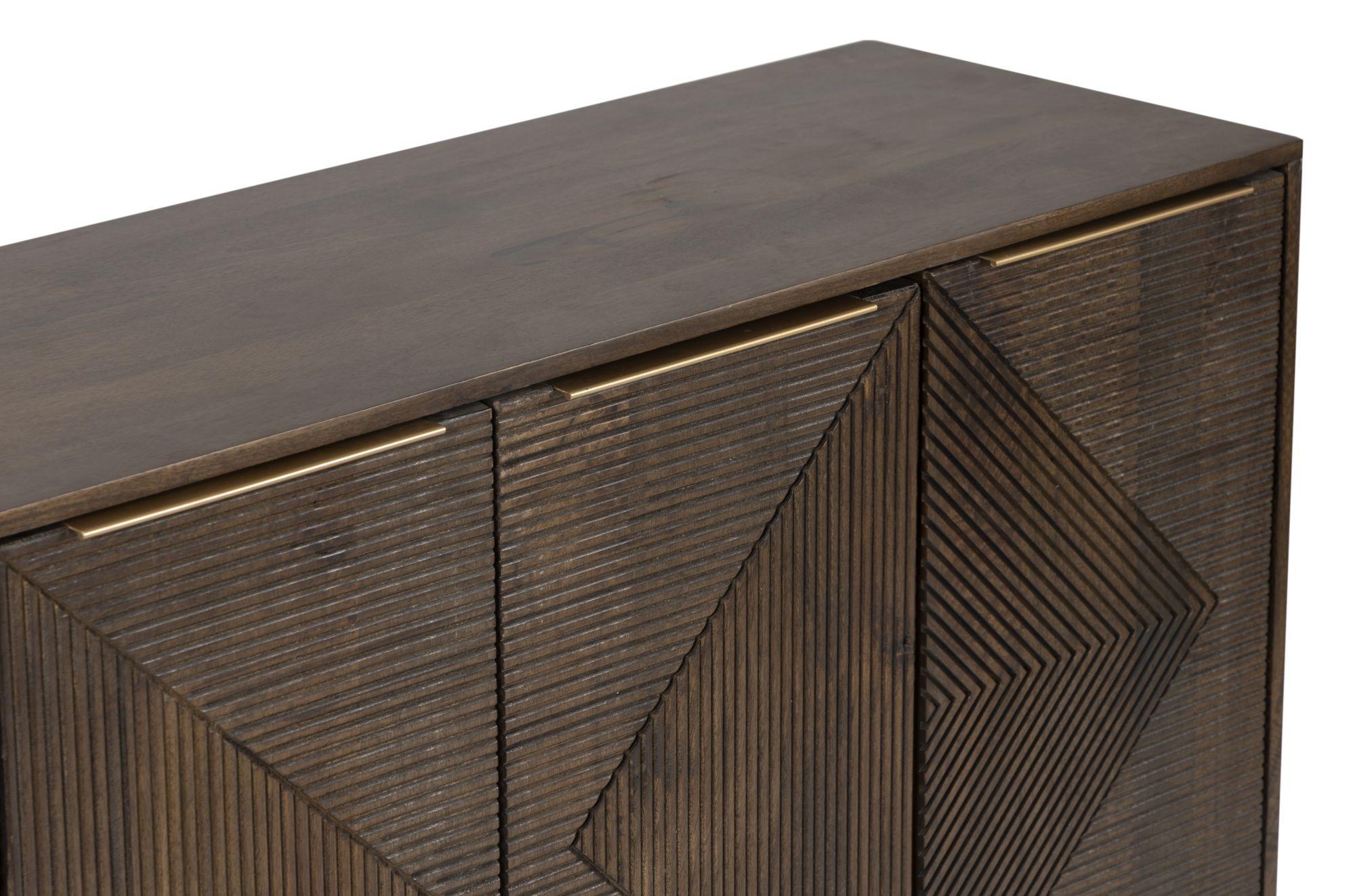 Zaine Walnut Medium 4 Door Sideboard