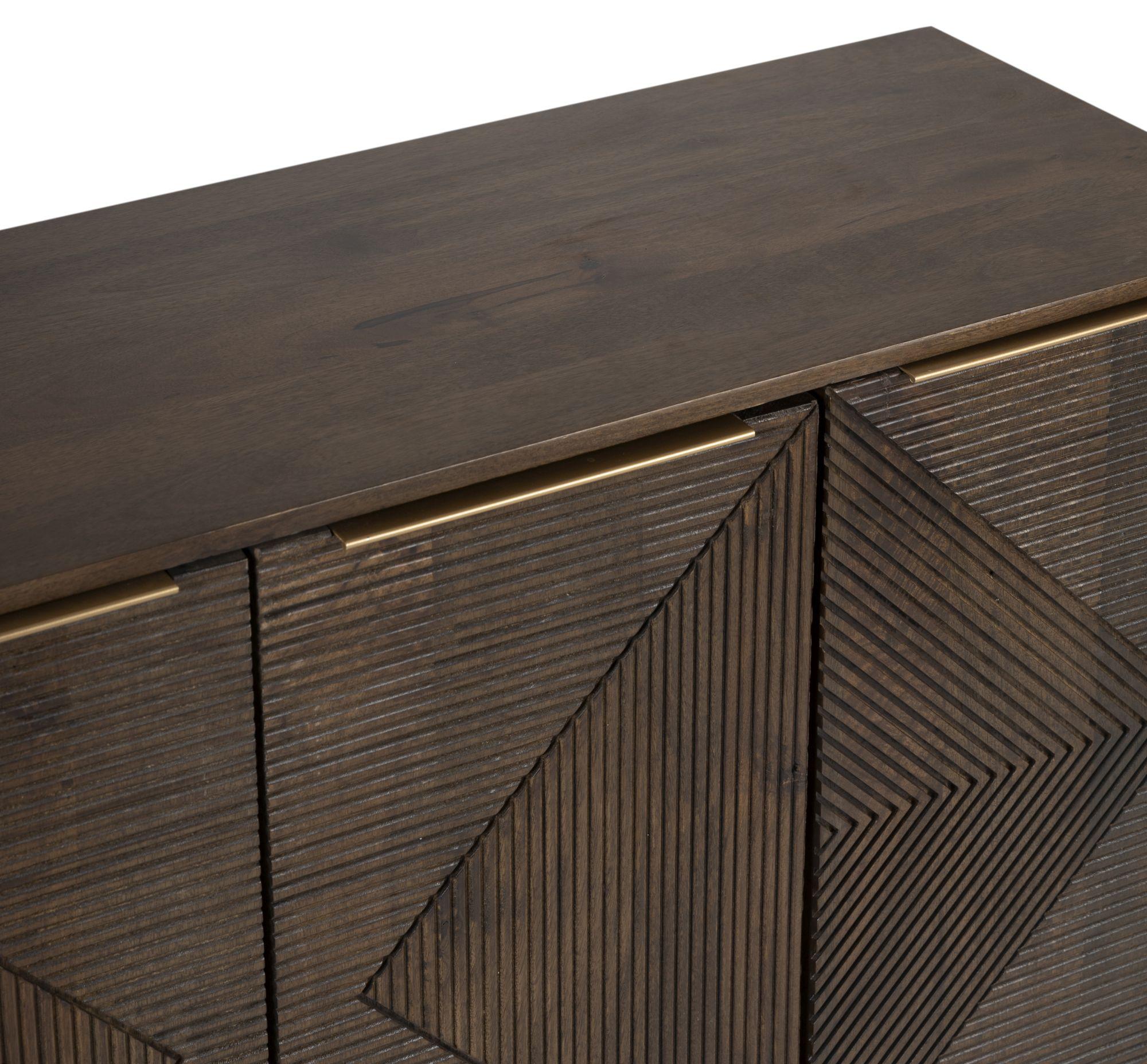 Zaine Walnut Medium 4 Door Sideboard