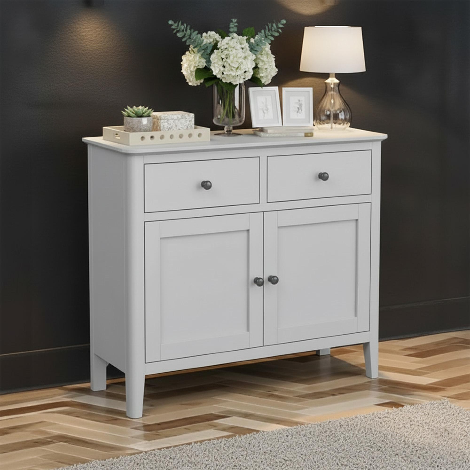 Stowe Small Sideboard - 2 Door - Grey - 95cm