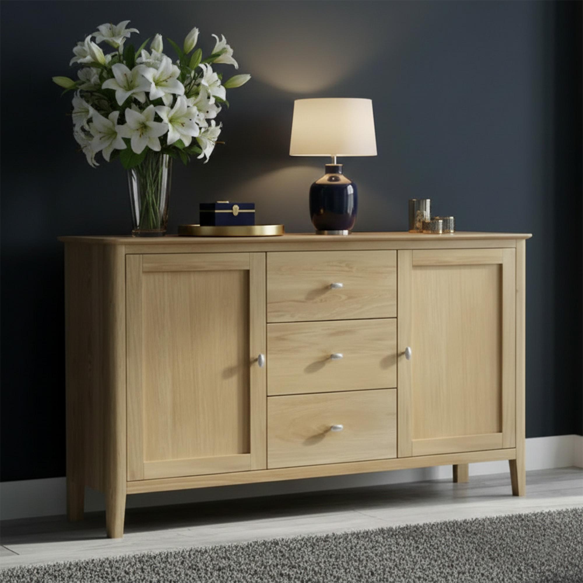 Bath Medium Sideboard - 140cm - 2 Door - Oak