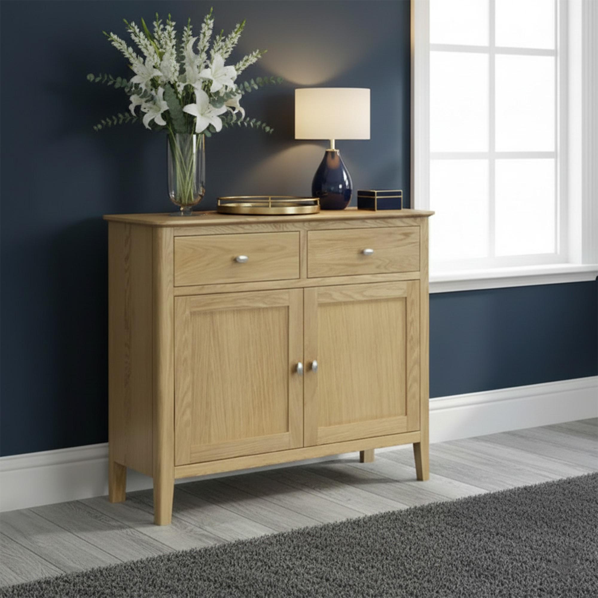 Bath Small Sideboard - 100cm - 2 Door - Oak