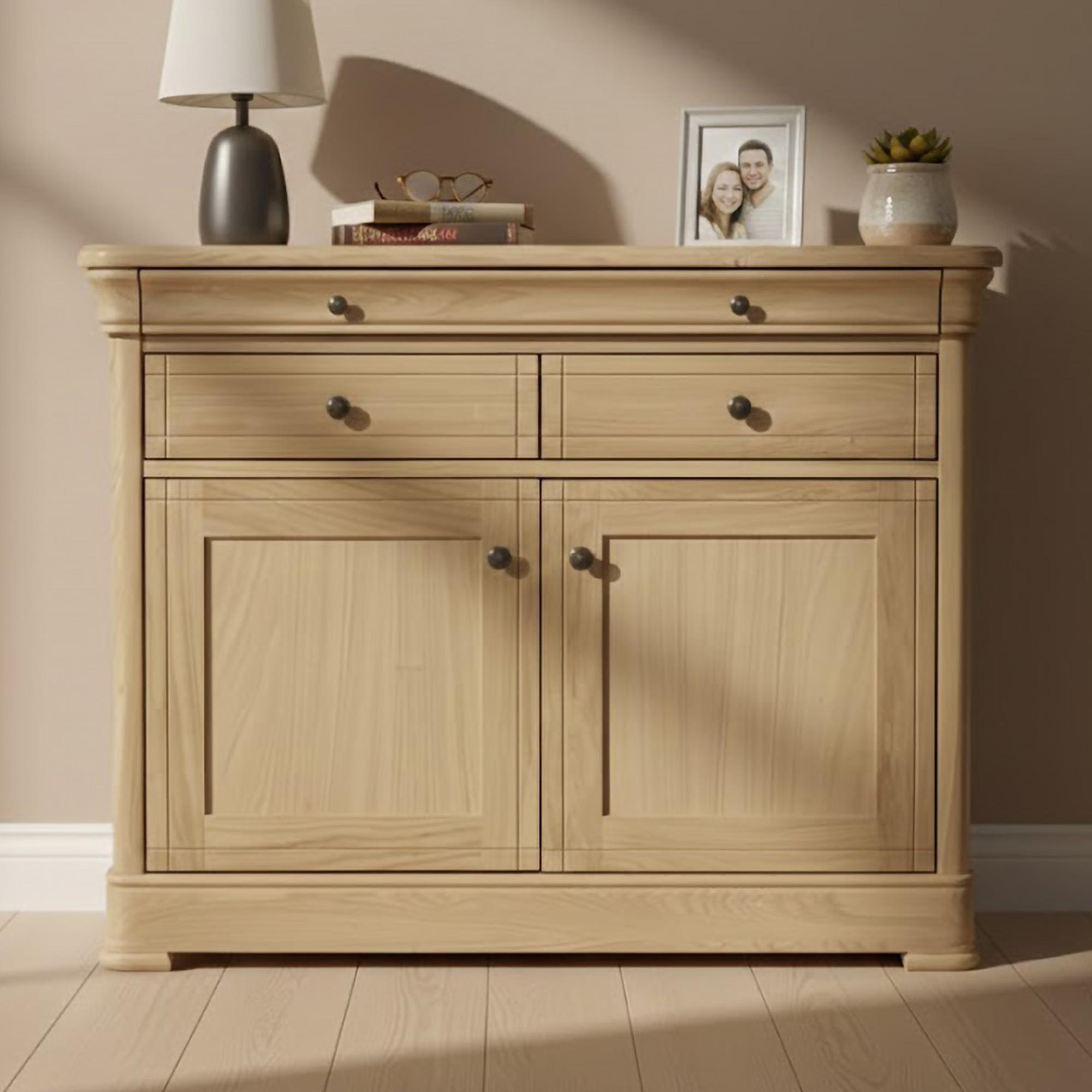 Moreno Medium Sideboard - 2 Door - 3 Drawer - Oak