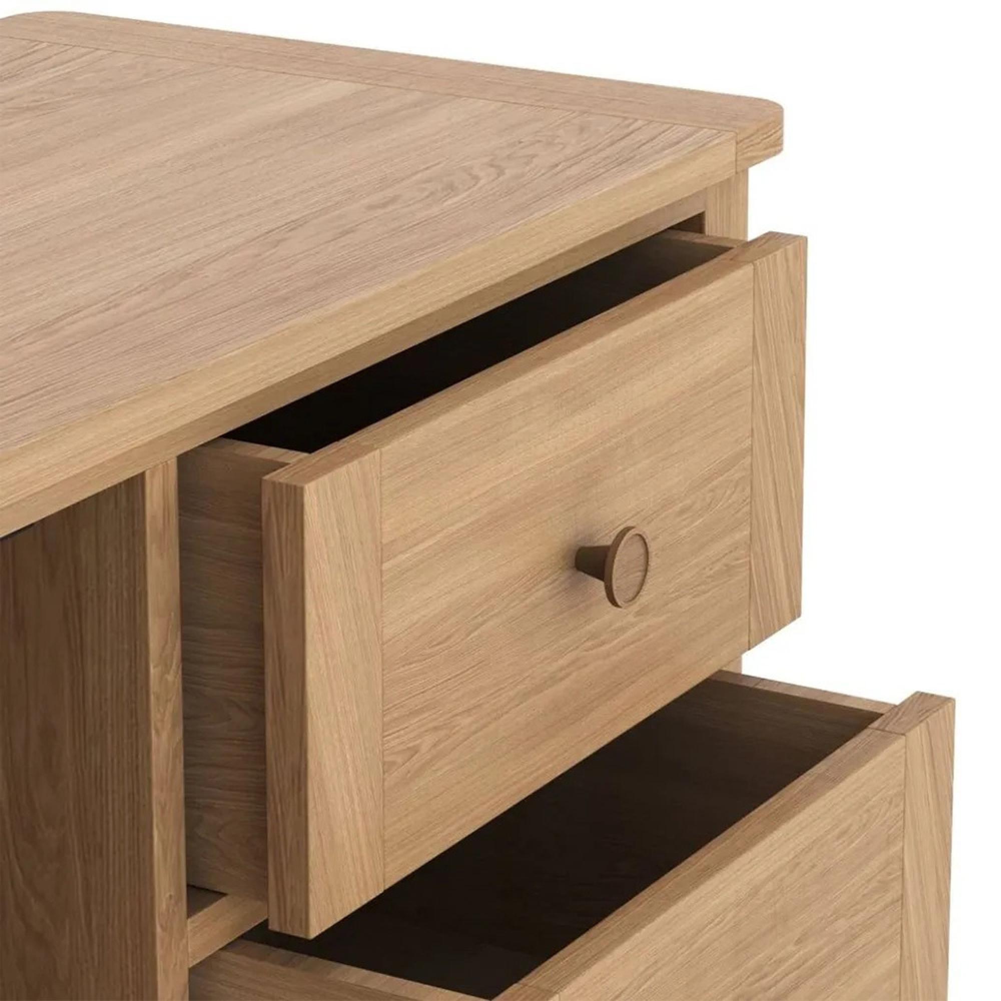 Henley Oak and Rattan Small Sideboard