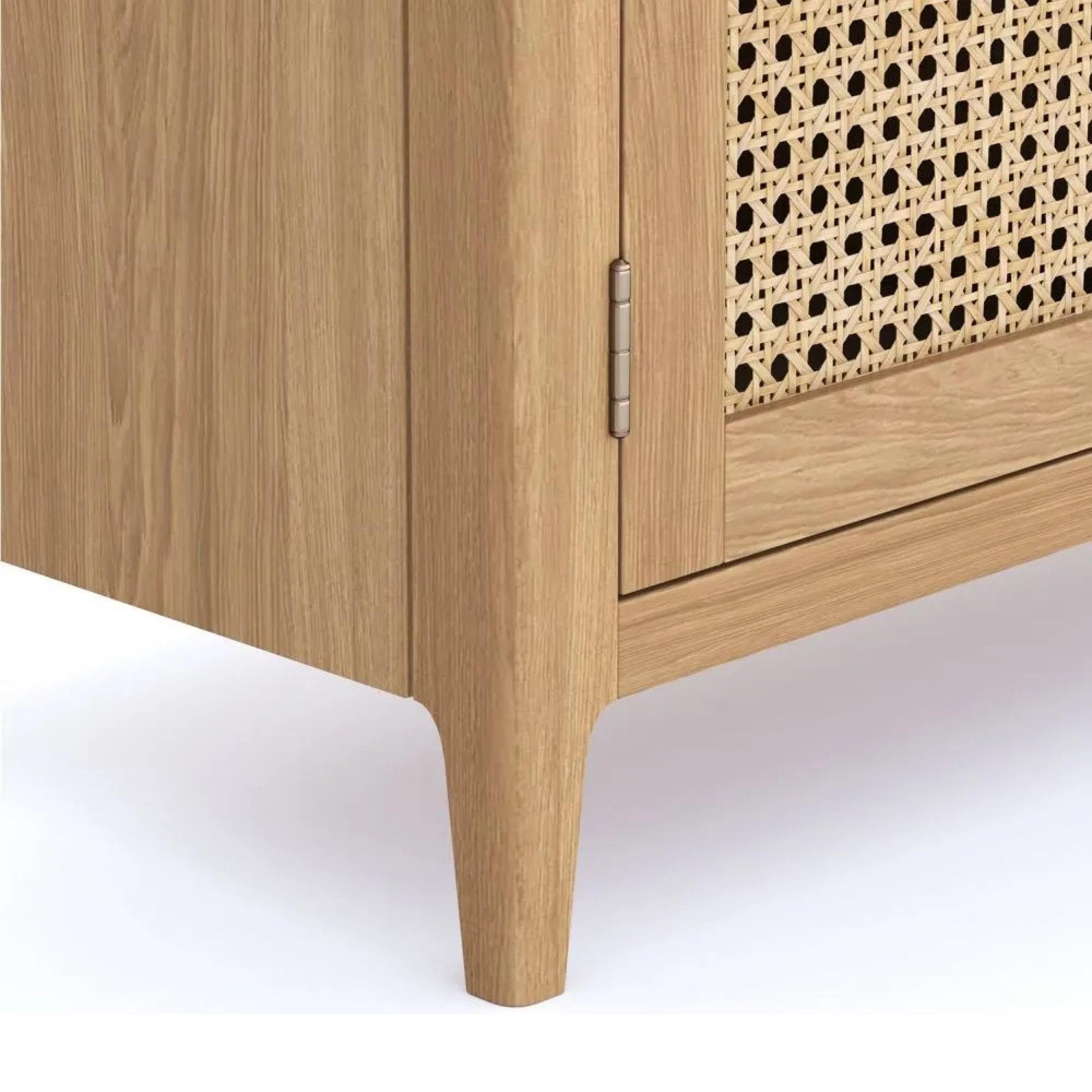 Henley Oak and Rattan Small Sideboard