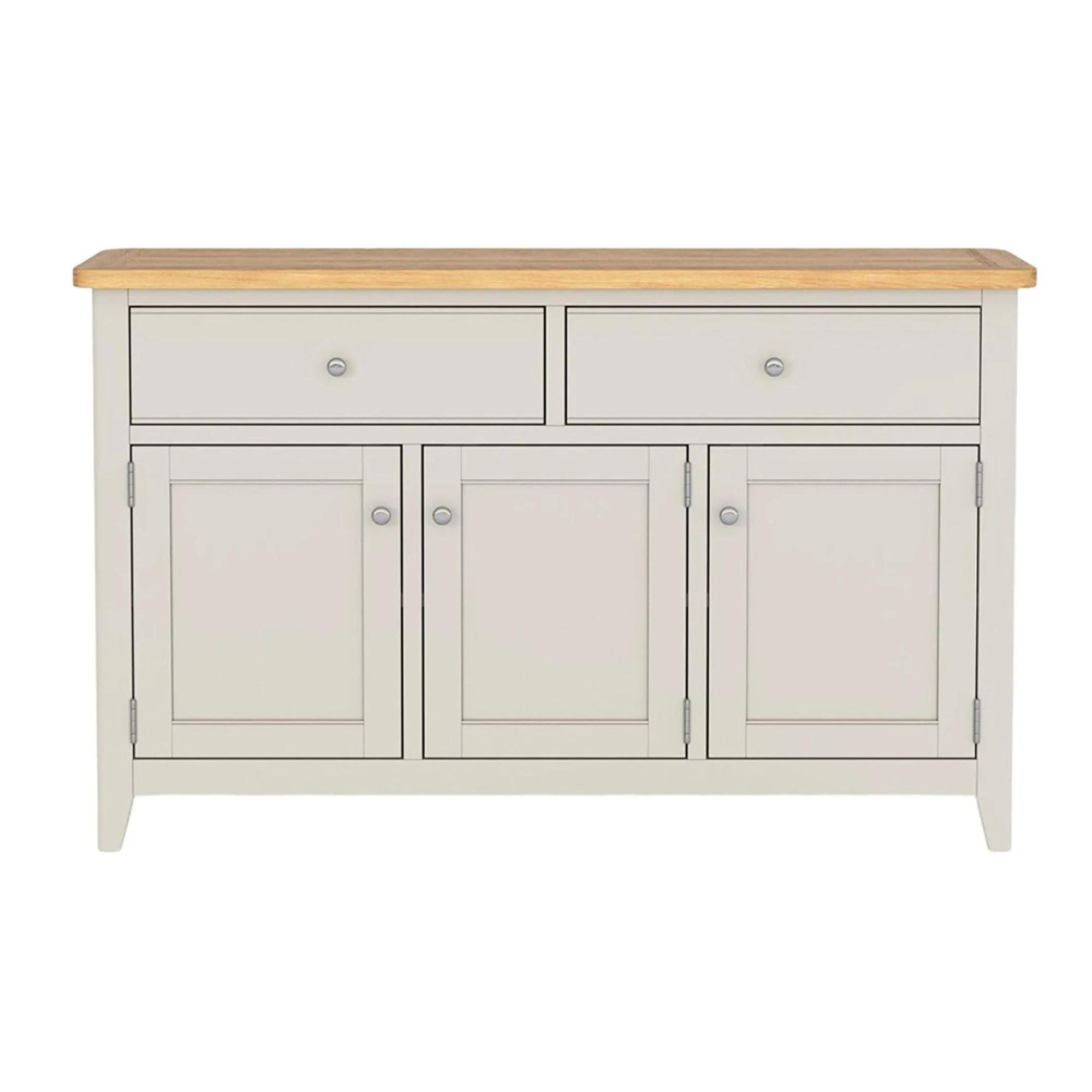 Arden Grey Painted 115cm Small 3 Door Sideboard