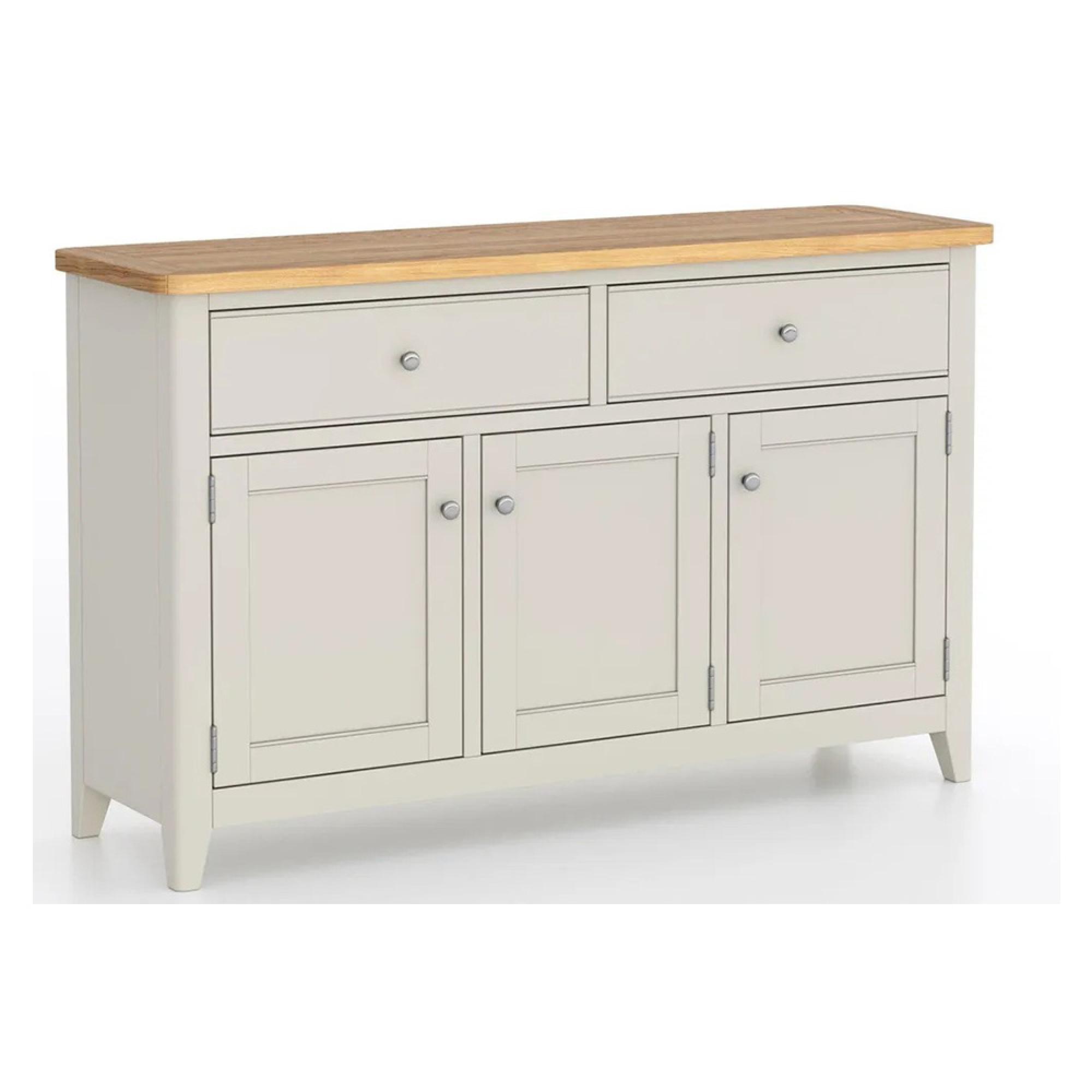 Arden Grey Painted 115cm Small 3 Door Sideboard