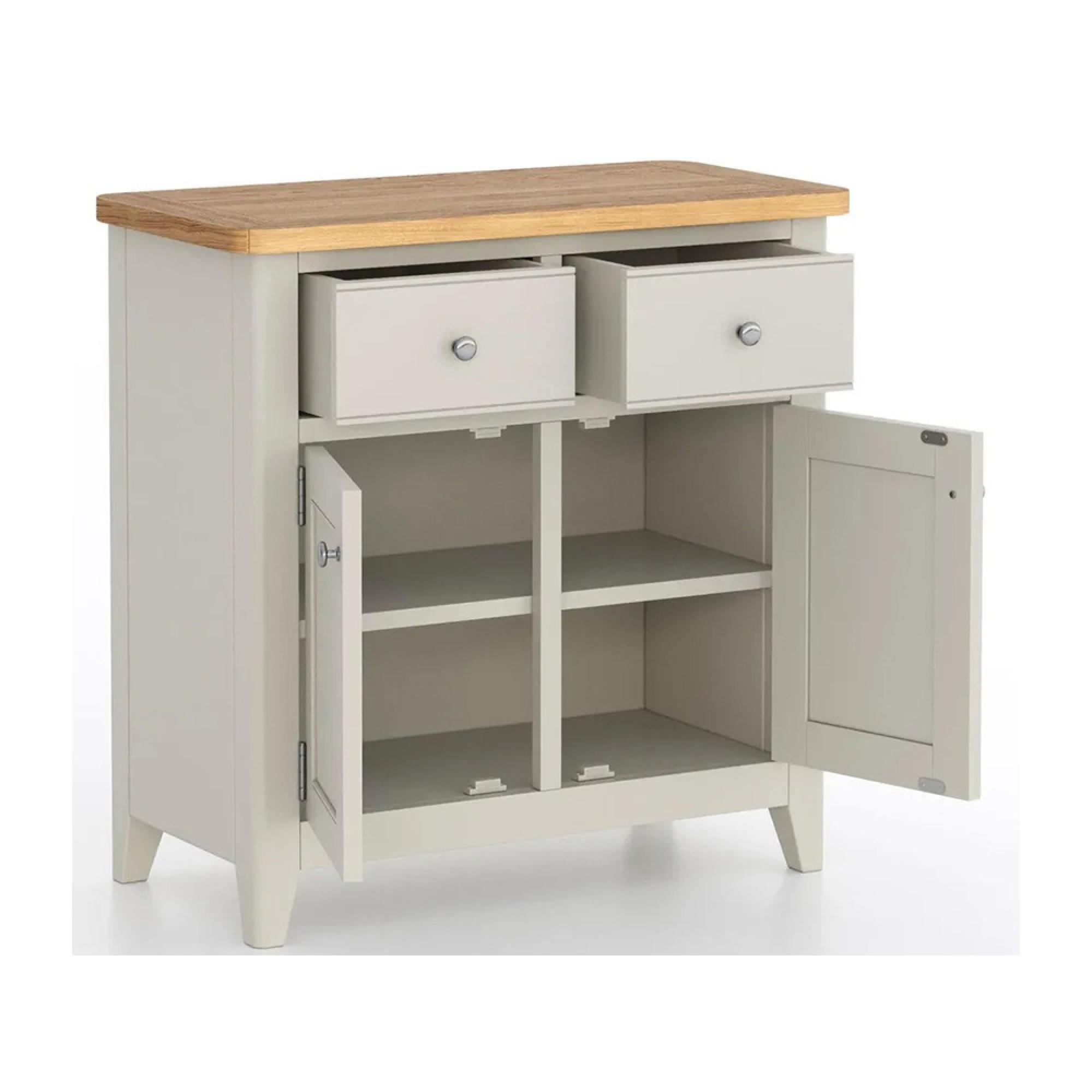 Arden Grey Painted 75cm Small 2 Door Sideboard