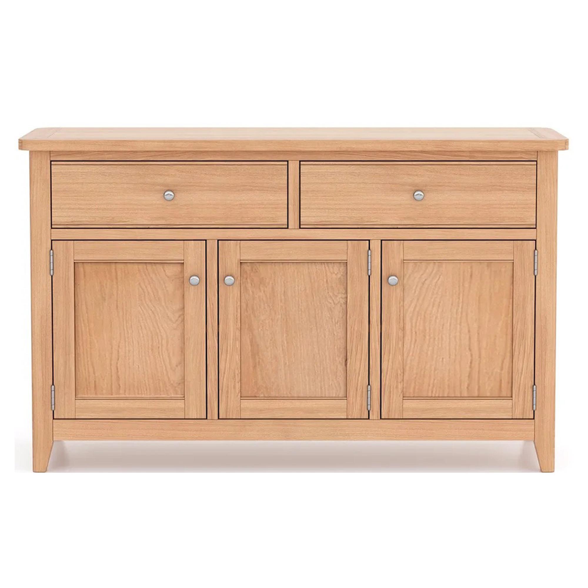 Arden Oak 115cm Small 3 Door Sideboard