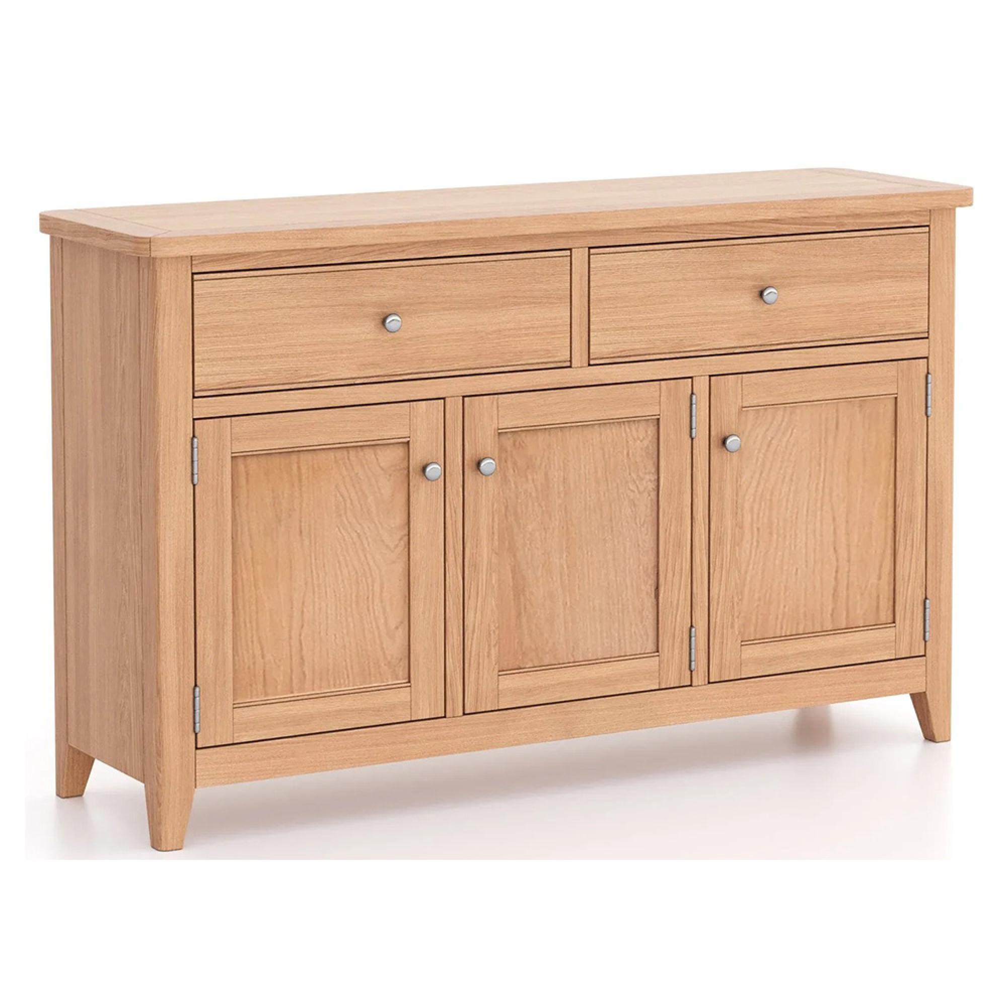 Arden Oak 115cm Small 3 Door Sideboard